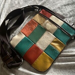 Vintage Coach Leather Patchwork Crossbody Bag